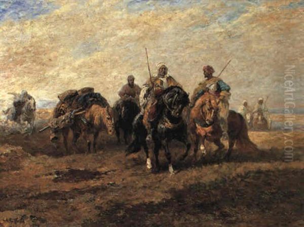 Arab Horsemen by Gustav Prucha