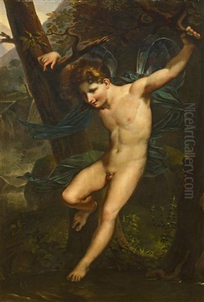 Junger Zephyr Balancierend Oberhalb Des Wassers Oil Painting by Pierre-Paul Prud'hon