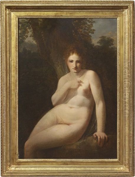 Figura Femminile Nuda In Un Boschetto (la Ninfa Cloe?) Oil Painting by Pierre-Paul Prud'hon