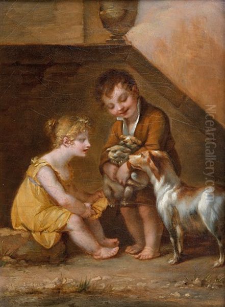 Les Enfants Oil Painting by Pierre-Paul Prud'hon