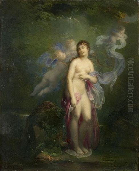 Venus Et Cupidon Oil Painting by Pierre-Paul Prud'hon