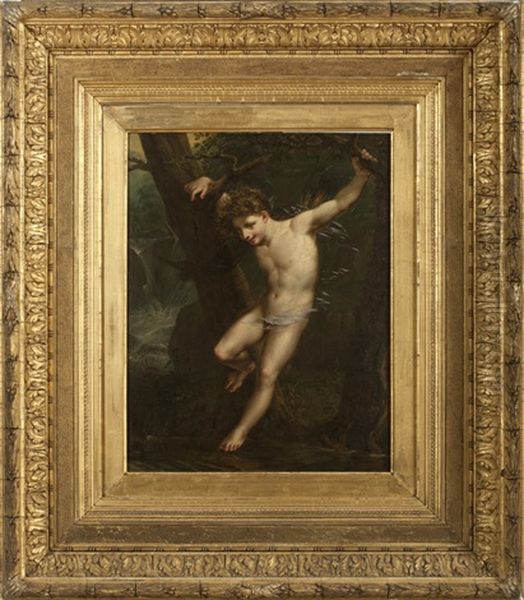 Young Zephyr Balancing Above Water Oil Painting by Pierre-Paul Prud'hon