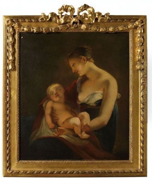 Jeune Mere Et Son Enfant Oil Painting by Pierre-Paul Prud'hon