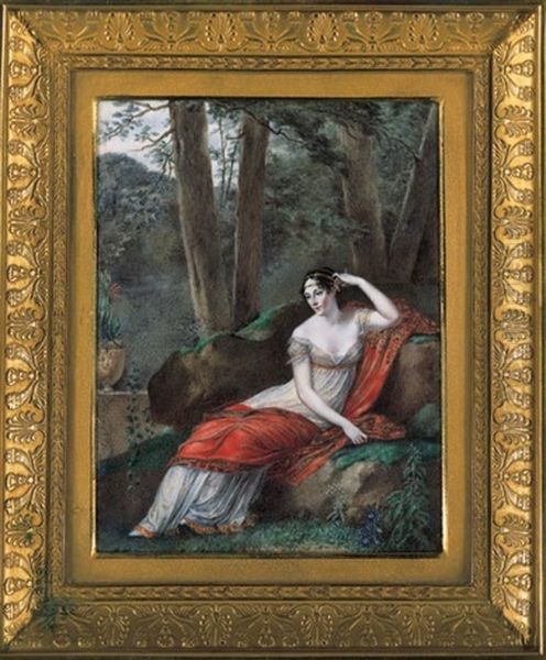 Portrait De L'imperatrice Josephine Dans Le Parc De Malmaison Oil Painting by Pierre-Paul Prud'hon