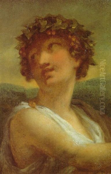 A Bacchante Oil Painting by Pierre-Paul Prud'hon