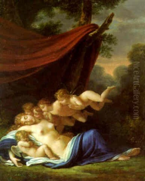 Venus Sleeping Oil Painting by Pierre-Paul Prud'hon