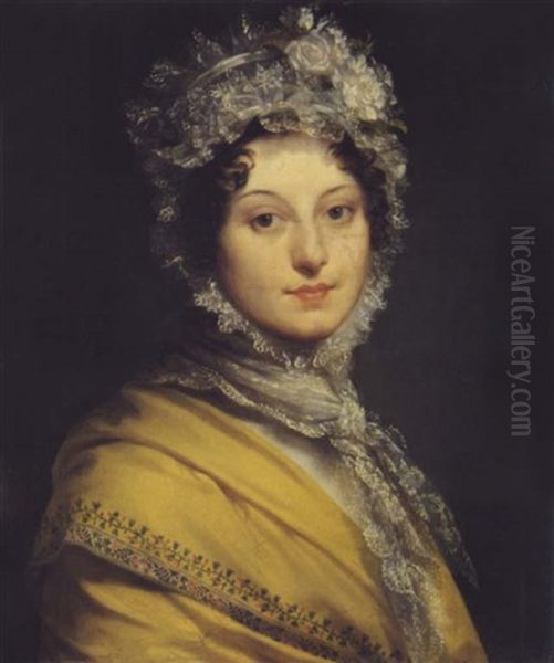 Portrait De Louise De Gueheneuc, Duchesse De Montebello Oil Painting by Pierre-Paul Prud'hon