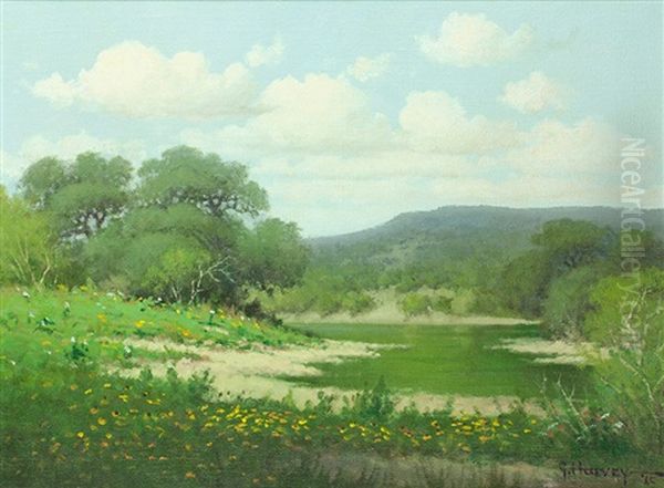 Central Texas Oil Painting by Harvey G. Prusheck