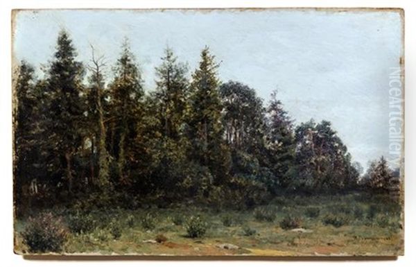 Wooded Landscape Oil Painting by Illarion Mikhailovch Pryanishnikov