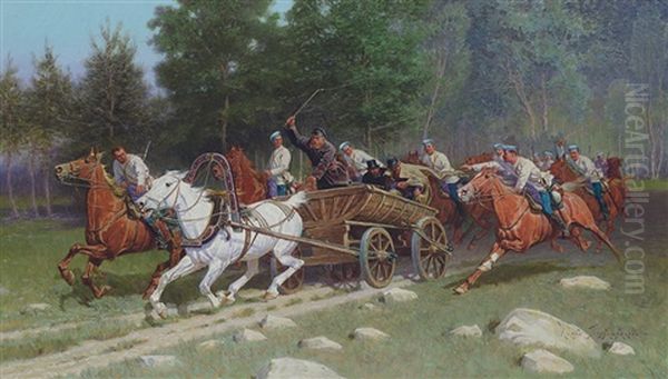 A Traitor's Retreat Oil Painting by Ivan Petrovich Pryanishnikov