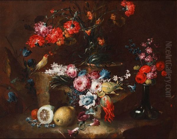 Blumenstillleben Oil Painting by  Pseudo Guardi