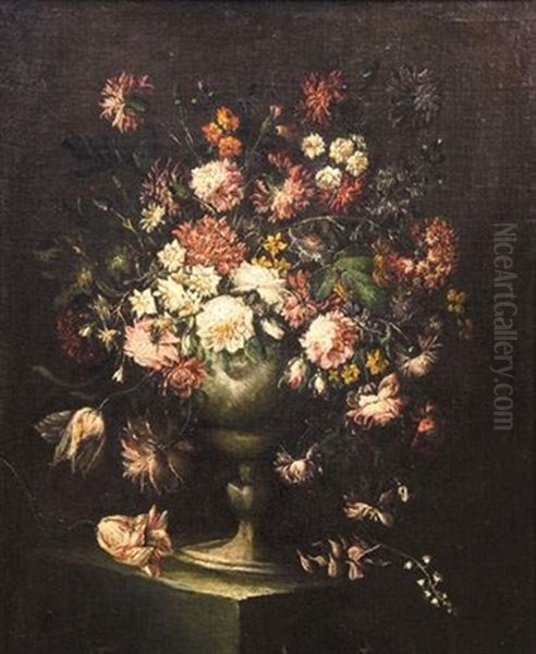 Bouquet De Fleurs Oil Painting by  Pseudo Guardi