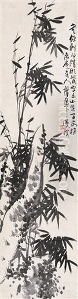 Bamboo Oil Painting by  Pu Hua