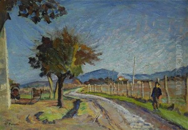 Strada Di Campagna Oil Painting by Mario Puccini