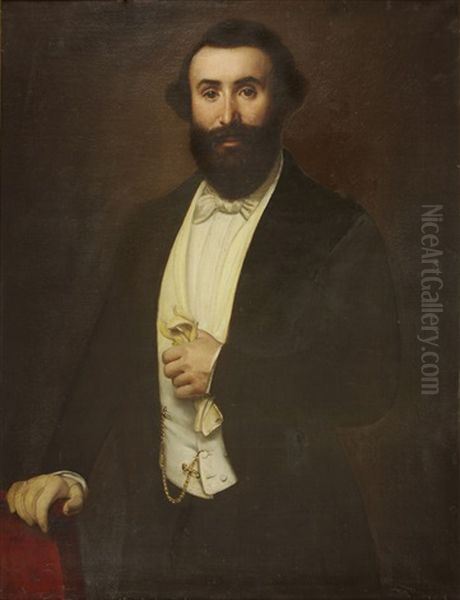 Retrato De Caballero Oil Painting by Prilidiano Pueyrredon