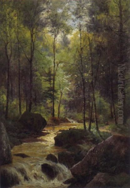 Waldinneres Oil Painting by Victor Puhonny