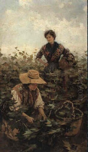 The Grape Pickers Oil Painting by Gabriel Puig Roda