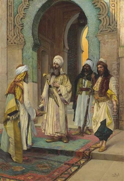 The Offering Of Zakat Oil Painting by Clemente Pujol de Gustavino