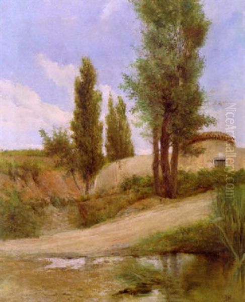 Sudliche Landschaft Oil Painting by Clemente Pujol de Gustavino