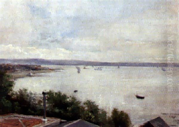 Vue De Sainte-adresse, Pres Du Havre Oil Painting by Clemente Pujol de Gustavino