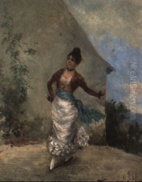 Bailando Oil Painting by Clemente Pujol de Gustavino