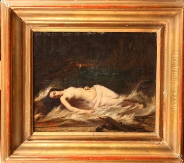 Virginie Morte Sur Les Eaux Oil Painting by Alexandre Abel Denis de Pujol