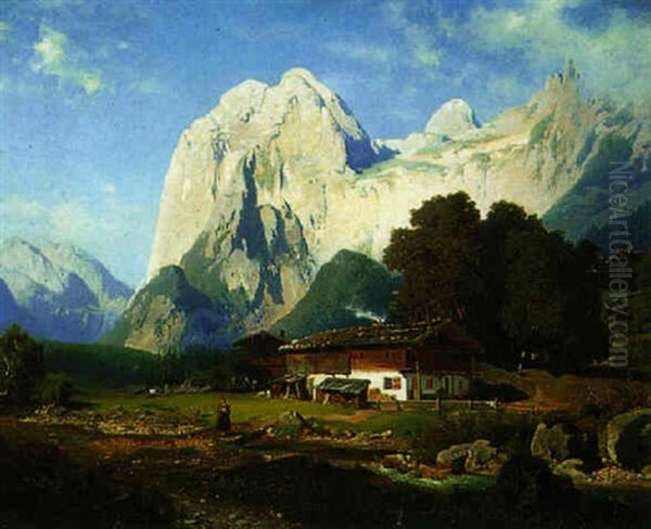 A View Of The Wellenstein Oil Painting by Johann Gottfried Pulian