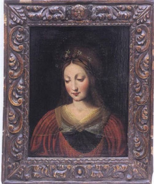 Vierge A La Couronne De Fleurs Oil Painting by Domenico Puligo