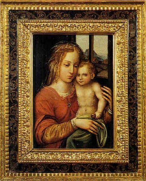 Madonna Col Bimbo Oil Painting by Domenico Puligo