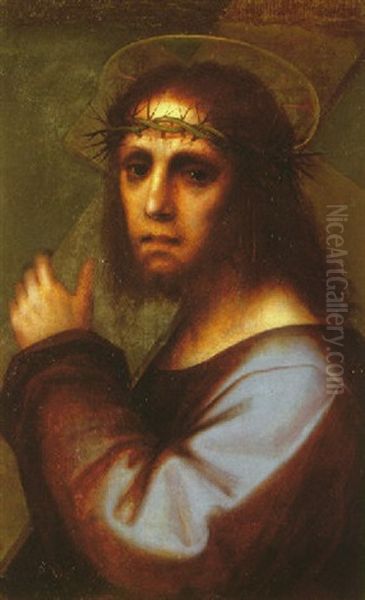 Christ Carrying The Cross Oil Painting by Domenico Puligo