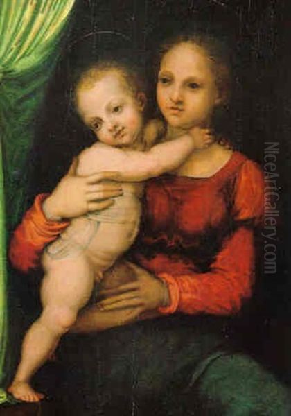 Madonna Con Bambino Oil Painting by Domenico Puligo