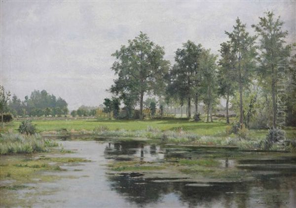 Paysage Aquatique Oil Painting by Louis Pulinckx