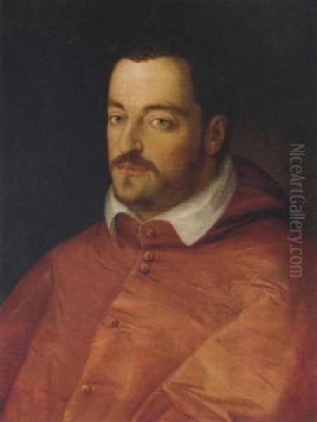 Portrait Of Ferdinando De' Medici Dressed As A Cardinal Oil Painting by Scipione Pulzone