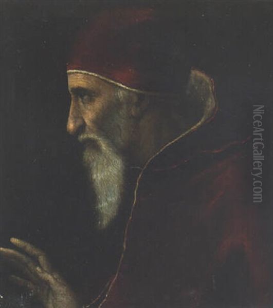 Portrait Of A Pope Oil Painting by Scipione Pulzone