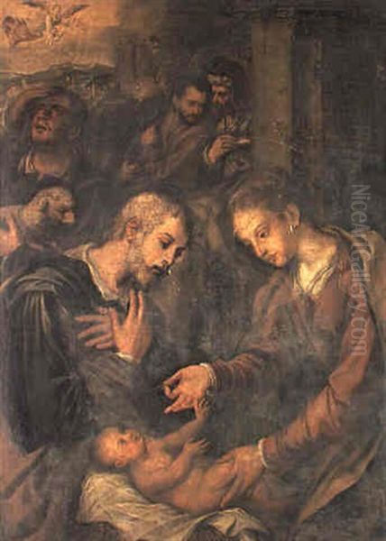 The Adoration Of The Shepherds Oil Painting by Scipione Pulzone