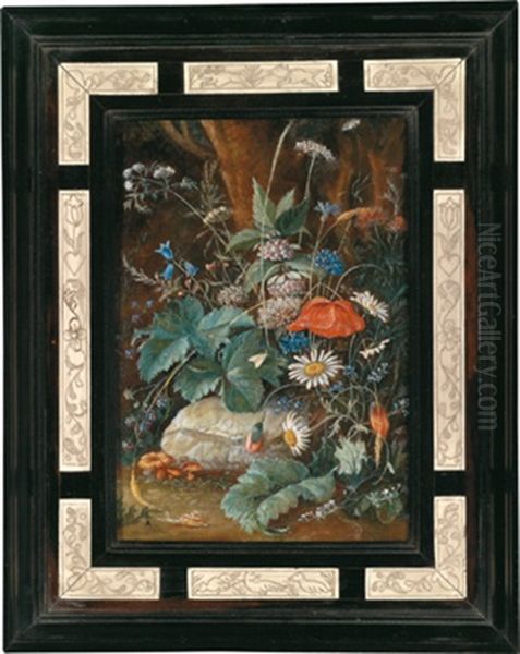 Stillleben Mit Wiesenblumen, Pilzen Und Schnecken by Franz Michael Sigmund von Purgau