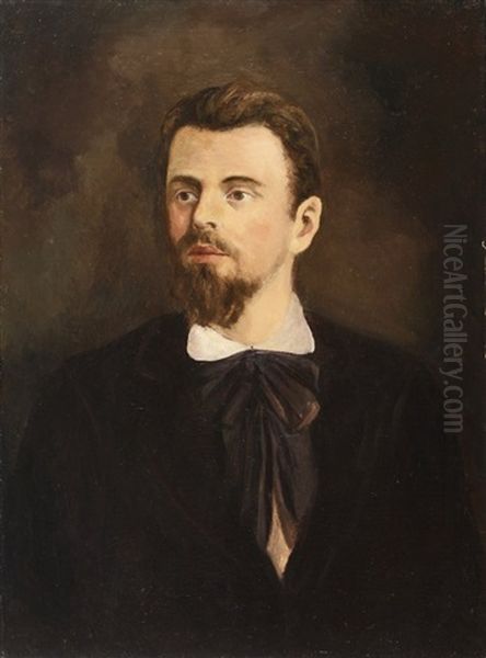 Portrait Of A Man Oil Painting by Karel Purkyne