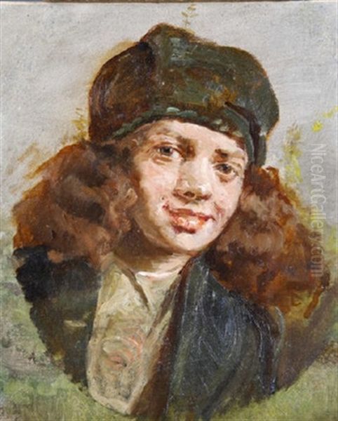 Woman With Red Curly Hair by Sarah Henrietta Purser