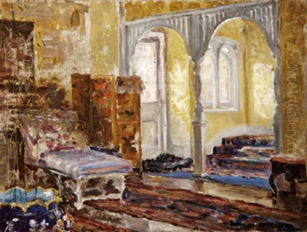 Country House Interior Oil Painting by Sarah Henrietta Purser