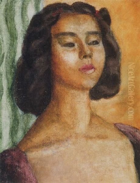 Portrait Of A Lady Oil Painting by Peter Purves-Smith