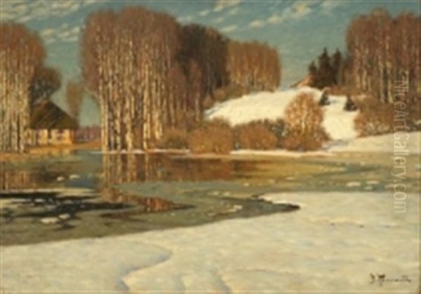 Varvinter Oil Painting by Vilhelms Purvitis