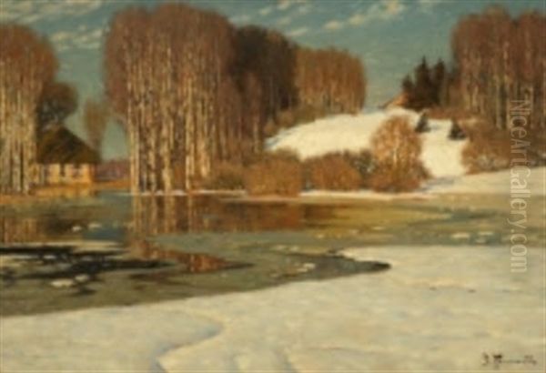 Varvinter Oil Painting by Vilhelms Purvitis