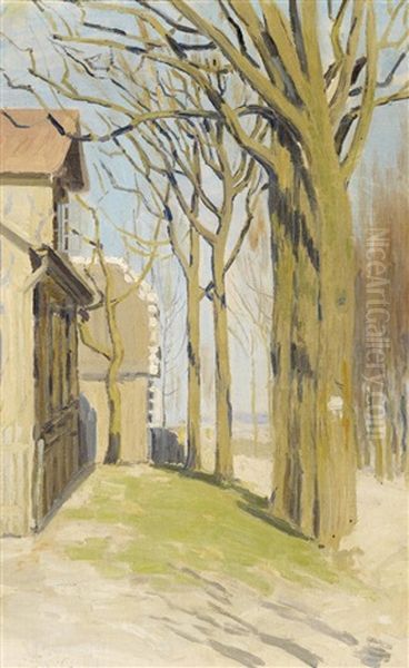 Erstes Grun Hinter Dem Haus Am Park Oil Painting by Vilhelms Purvitis