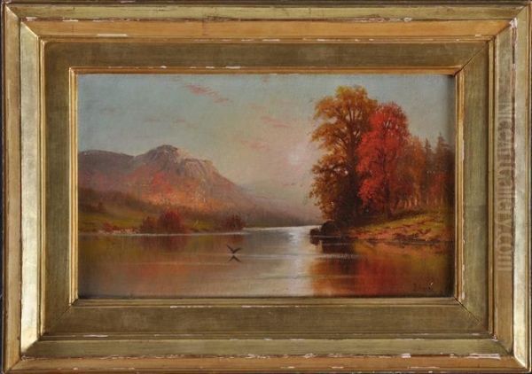 Hudson River View Oil Painting by M. Deforest Bolmer