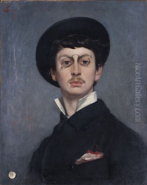 Portrait D'un Homme Aux Besicles Oil Painting by Edmond Jean de Pury