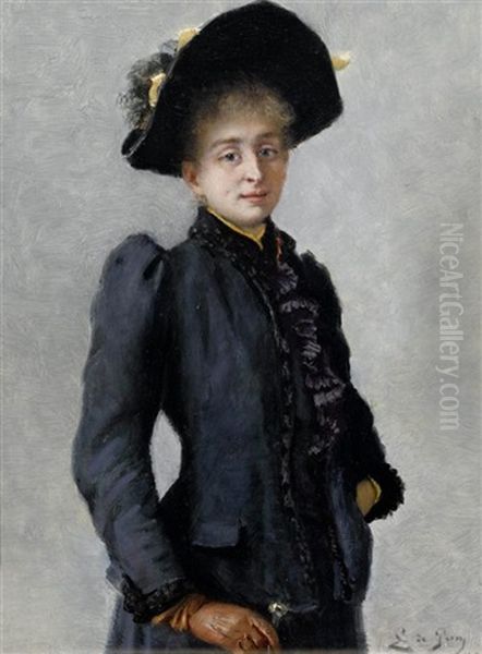 Portrait Einer Dame Oil Painting by Edmond Jean de Pury