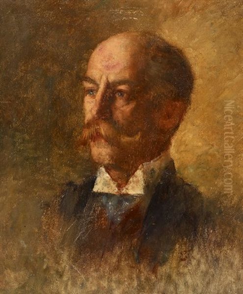 Portrait Du Docteur Mercier Oil Painting by Edmond Jean de Pury