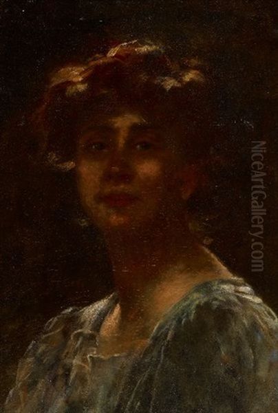 Portrait De Femme Oil Painting by Edmond Jean de Pury