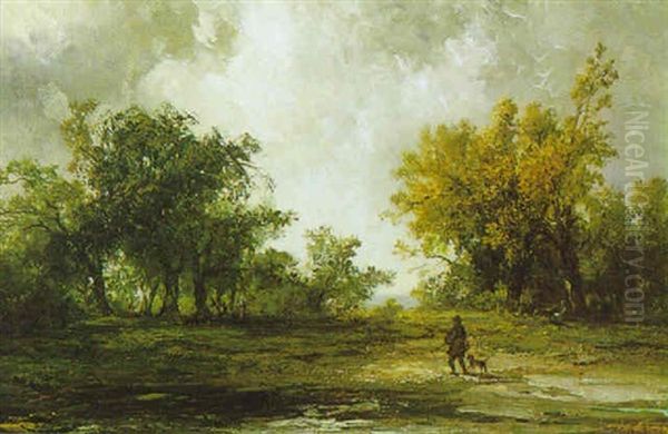 Der Heimkehrende Jager Oil Painting by Josef Karl Berthold Puettner