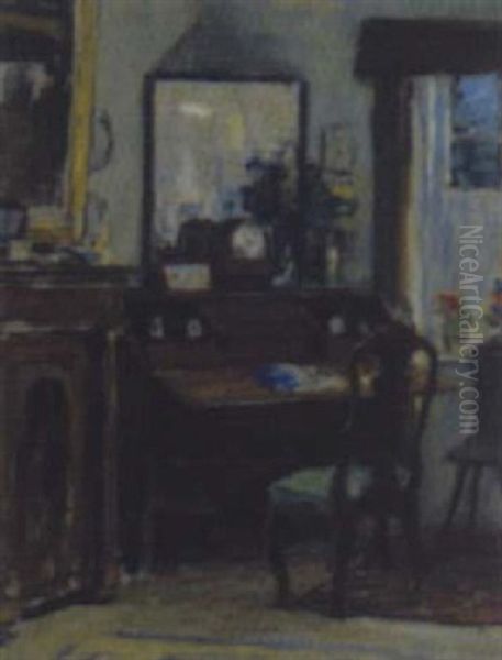 Interieur Oil Painting by Walther Puttner